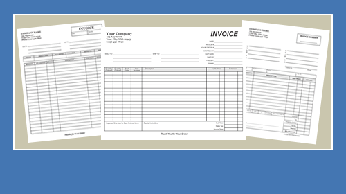 Five Invoice Styles